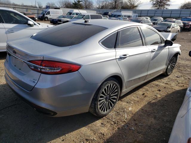 3FA6P0T99HR140632 - 2017 FORD FUSION SE SILVER photo 3