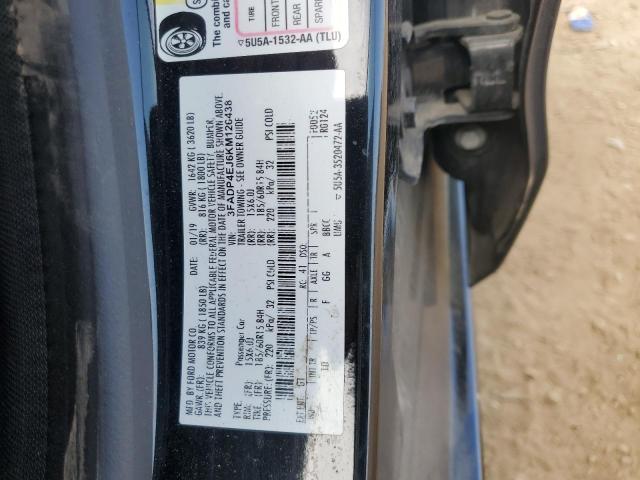 3FADP4EJ6KM126438 - 2019 FORD FIESTA SE შავი ფოტო 13