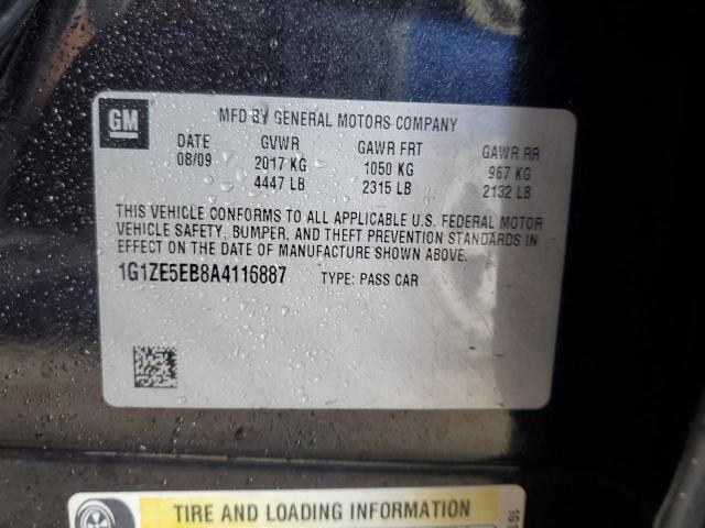 1G1ZE5EB8A4116887 - 2010 CHEVROLET MALIBU LTZ შავი ფოტო 12