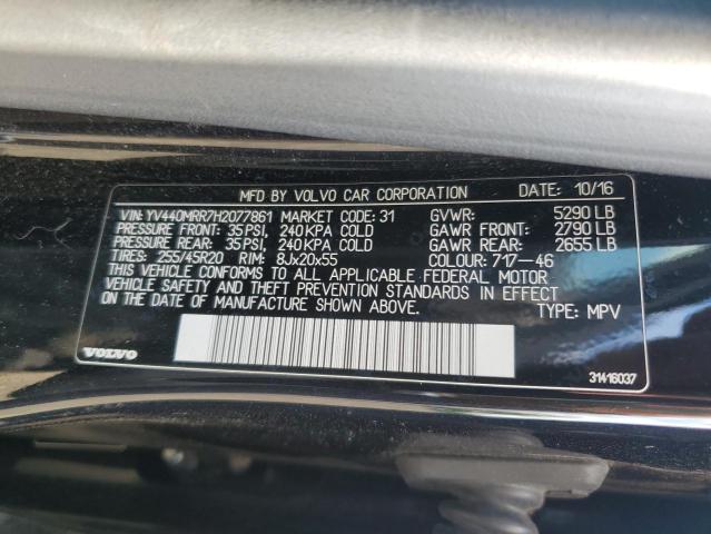 YV440MRR7H2077861 - 2017 VOLVO XC60 T5 DYNAMIC შავი ფოტო 13