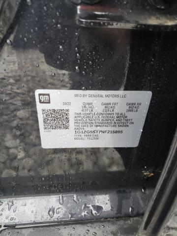 1G1ZG5ST7NF215895 - 2022 CHEVROLET MALIBU RS BLUE photo 12