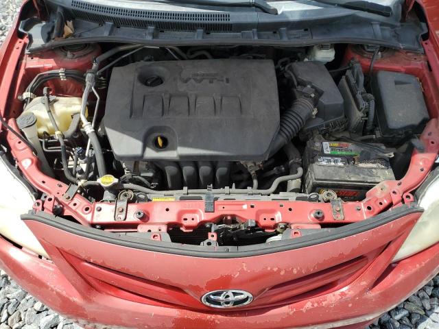 5YFBU4EE2CP059134 - 2012 TOYOTA COROLLA BASE Czerwony zdjęcie 11