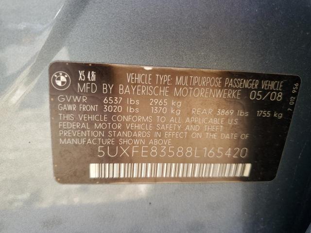 5UXFE83588L165420 - 2008 BMW X5 4.8I GREEN photo 13