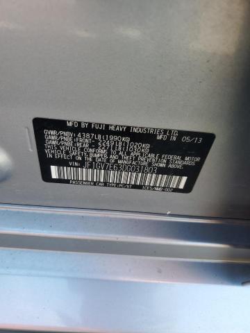 JF1GV7E63DG031803 - 2013 SUBARU IMPREZA WRX Күміс фото 12