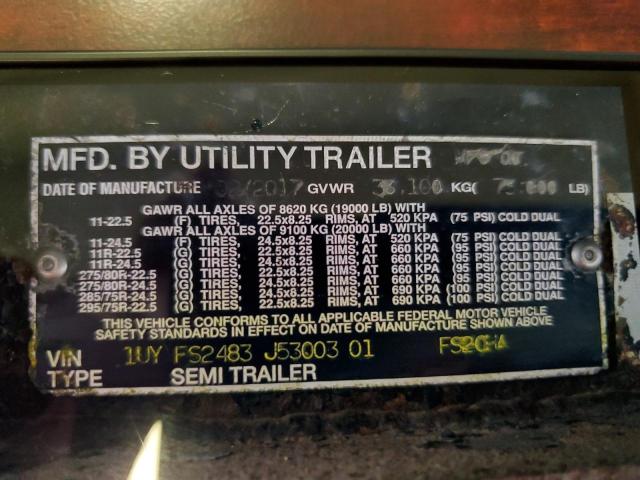 1UYFS2483J5300301 - 2018 UTILITY TRAILER BLACK photo 10