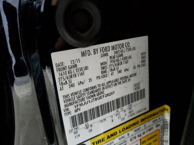 1FMJU1JT8GEF28207 - 2016 FORD EXPEDITION XLT BLACK photo 13