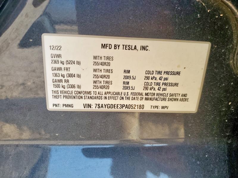 7SAYGDEE3PA052180 - 2023 TESLA MODEL Y Сірий фото 14