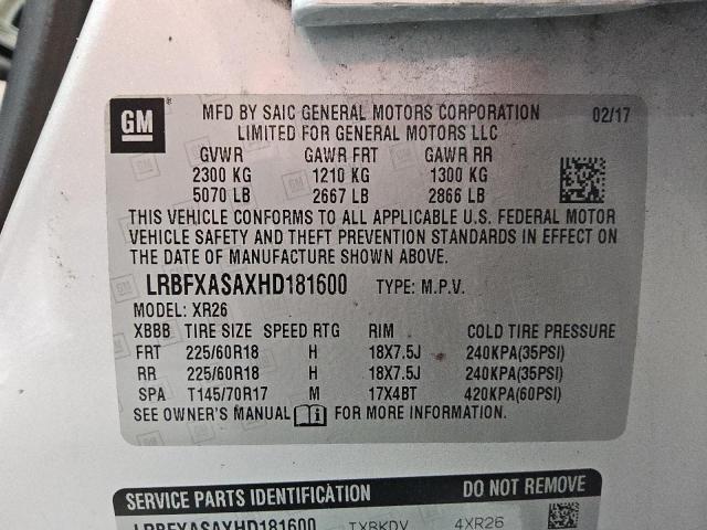 LRBFXASAXHD181600 - 2017 BUICK ENVISION PREFERRED Gümüş foto 13