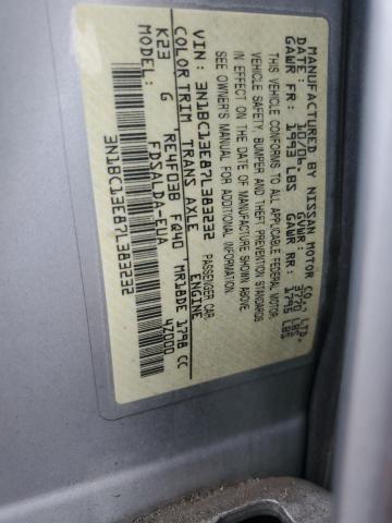 3N1BC13E87L383232 - 2007 NISSAN VERSA S SILVER photo 12