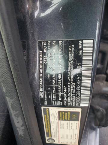 WDCGG8HB3AF511984 - 2010 MERCEDES-BENZ GLK 350 4MATIC CHARCOAL photo 13