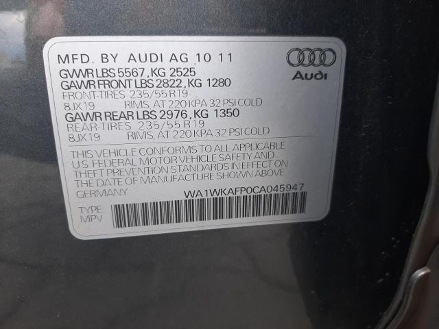 WA1WKAFP0CA045947 - 2012 AUDI Q5 PRESTIGE 灰色 照片 13