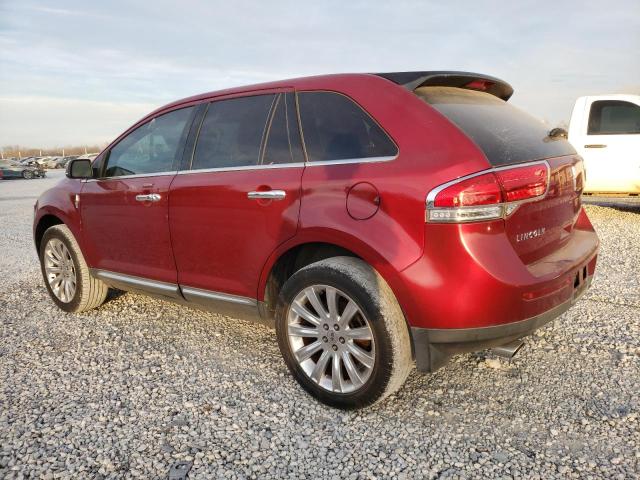 2LMDJ6JK4DBL38555 - 2013 LINCOLN MKX RED photo 2