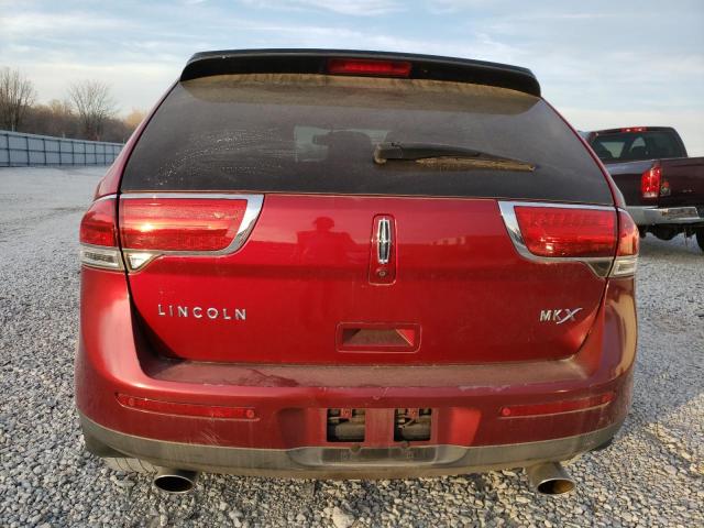 2LMDJ6JK4DBL38555 - 2013 LINCOLN MKX RED photo 6