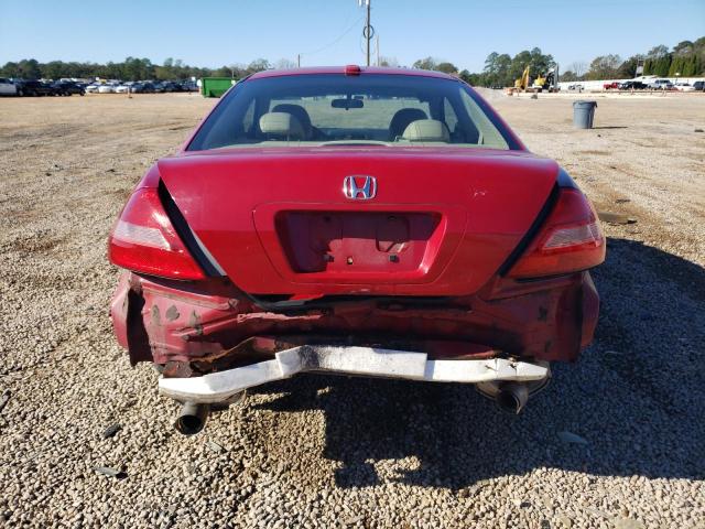 1HGCM82664A003410 - 2004 HONDA ACCORD EX RED photo 6