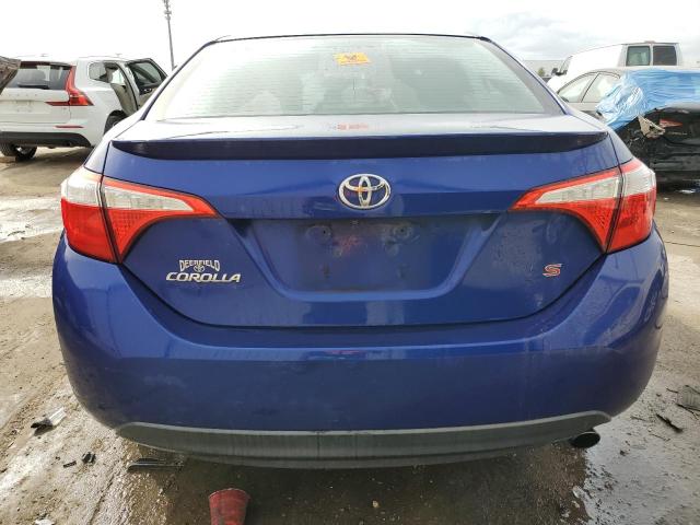 2T1BURHEXEC053822 - 2014 TOYOTA COROLLA L BLUE photo 6