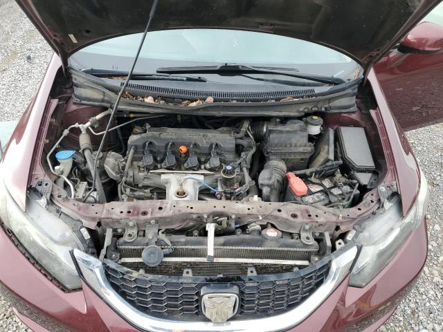 19XFB2F98DE018152 - 2013 HONDA CIVIC EXL ბურგუნდია ფოტო 11