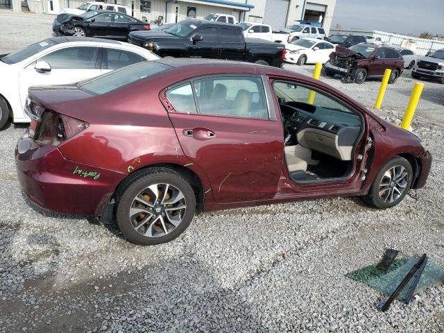 19XFB2F98DE018152 - 2013 HONDA CIVIC EXL ბურგუნდია ფოტო 3