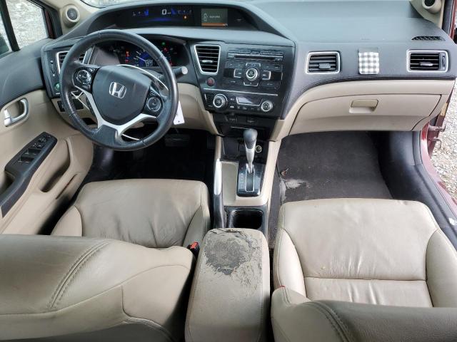 19XFB2F98DE018152 - 2013 HONDA CIVIC EXL ბურგუნდია ფოტო 8