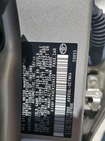 4T4BF1FK0ER359422 - 2014 TOYOTA CAMRY L BEIGE photo 12