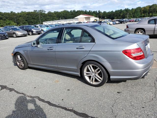 WDDGF8BB8CA707345 - 2012 MERCEDES-BENZ C 300 4MATIC GRAY photo 2