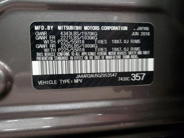 JA4AR3AU5GZ053547 - 2016 MITSUBISHI OUTLANDER ES BROWN photo 13