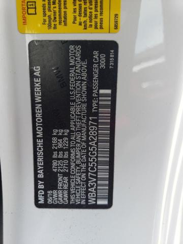 WBA3V7C55G5A28971 - 2016 BMW 428 I SULEV WHITE photo 13