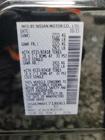 5N1AR2MM6FC718061 - 2015 NISSAN PATHFINDER S 黑色 照片 13