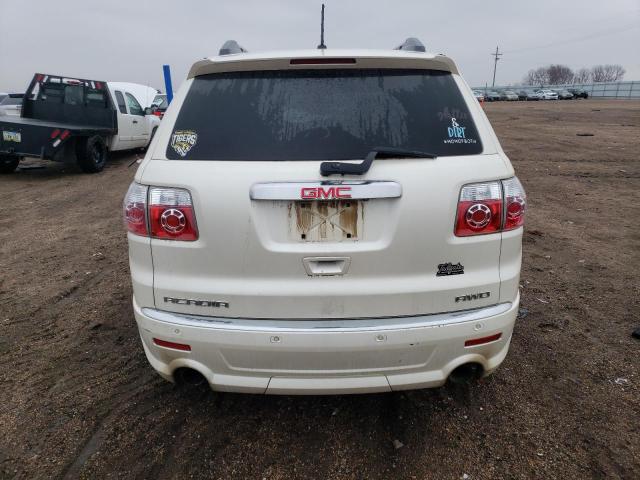 1GKKVTED5CJ238386 - 2012 GMC ACADIA DENALI WHITE photo 6