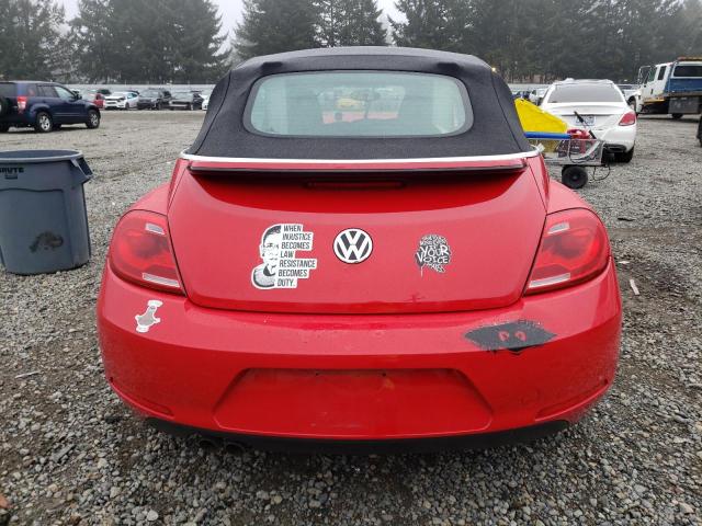 3VW5P7AT7DM802788 - 2013 VOLKSWAGEN BEETLE RED photo 6