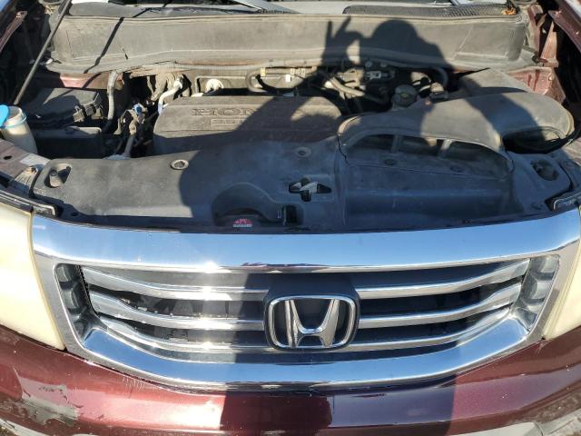 5FNYF4H5XCB080695 - 2012 HONDA PILOT EXL ბურგუნდია ფოტო 12