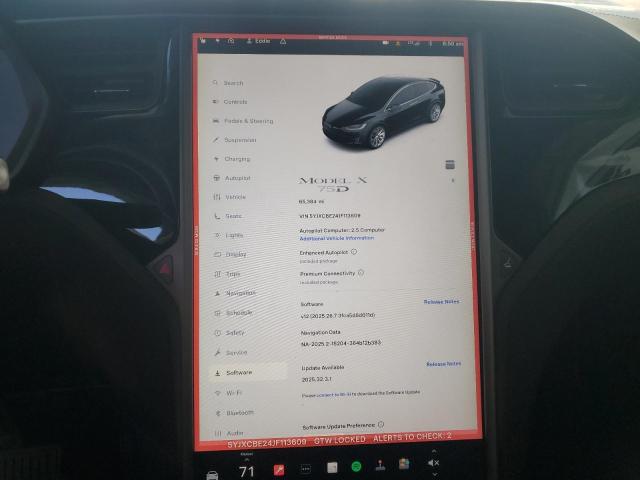 5YJXCBE24JF113609 - 2018 TESLA MODEL X Czarny zdjęcie 9