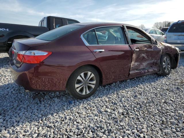 1HGCR2F35EA035104 - 2014 HONDA ACCORD LX BURGUNDY photo 3