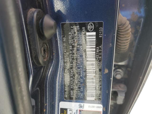 4T1BF1FKXGU611898 - 2016 TOYOTA CAMRY LE 蓝色 照片 12