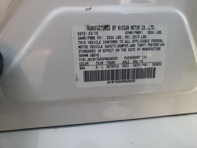 JN1BV7AR0FM406655 - 2015 INFINITI Q50 BASE WHITE photo 12