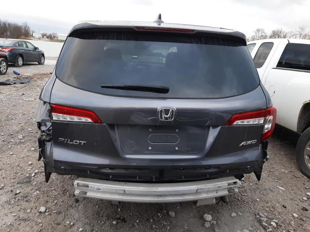 5FNYF6H58KB088868 - 2019 HONDA PILOT EXL GRAY photo 6