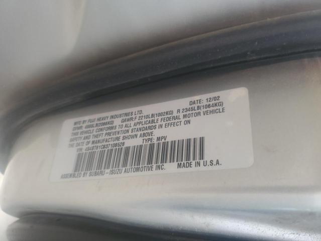 4S4BT61C637108528 - 2003 SUBARU BAJA SILVER photo 13