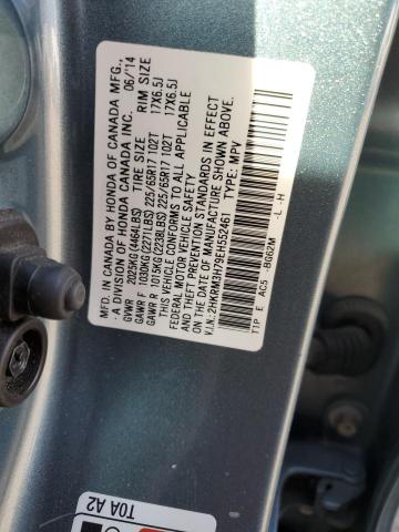 2HKRM3H79EH552461 - 2014 HONDA CR-V EXL GREEN photo 13