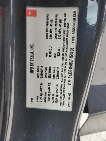 5YJ3E1EA5JF153496 - 2018 TESLA MODEL 3 Сұр фото 13