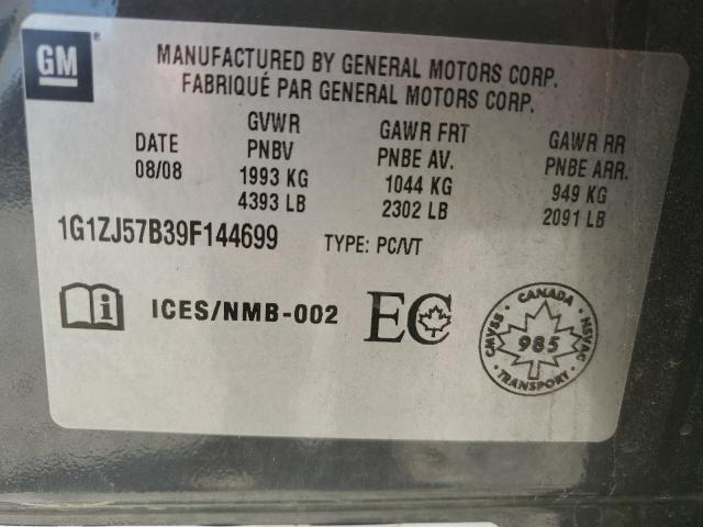 1G1ZJ57B39F144699 - 2009 CHEVROLET MALIBU 2LT GRAY photo 13