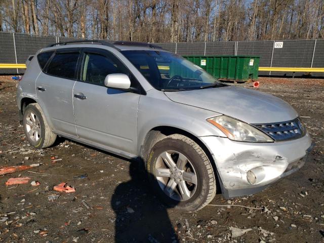 JN8AZ08W66W509877 - 2006 NISSAN MURANO SL SILVER photo 4