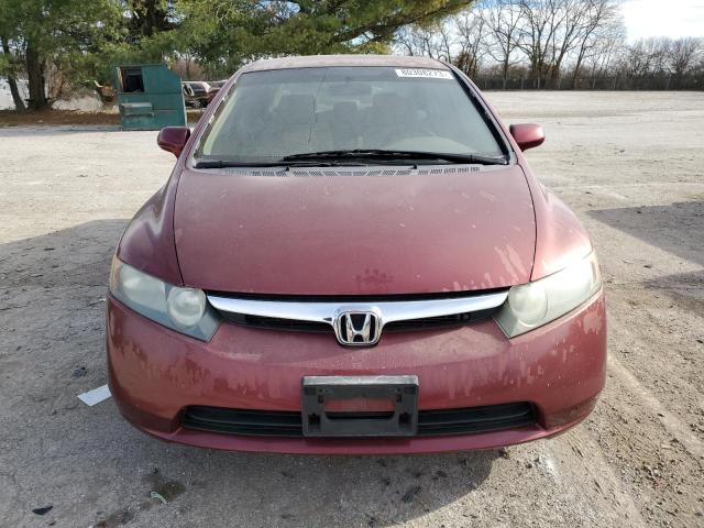 1HGFA16558L081475 - 2008 HONDA CIVIC LX RED photo 5