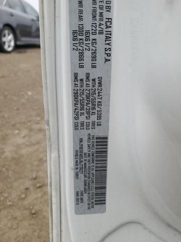 ZFBERFAB5J6J73027 - 2018 RAM PROMASTER თეთრი ფოტო 13