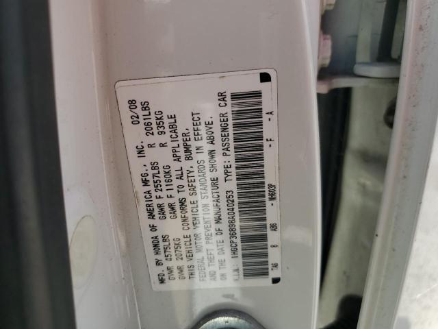 1HGCP36898A040253 - 2008 HONDA ACCORD EXL WHITE photo 13