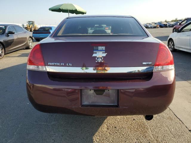 2G1WB58K179287736 - 2007 CHEVROLET IMPALA LS BURGUNDY photo 6