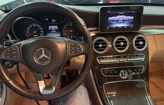 55SWF4KB4FU027077 - 2015 MERCEDES-BENZ C 300 4MATIC WHITE photo 9