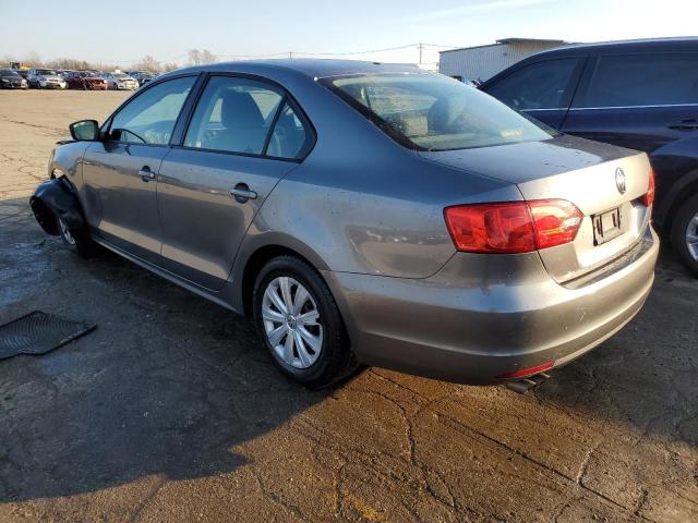 3VW2K7AJ2EM361458 - 2014 VOLKSWAGEN JETTA BASE GRAY photo 2