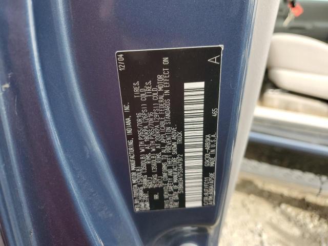 5TBRU34175S447972 - 2005 TOYOTA TUNDRA ACCESS CAB SR5 BLUE photo 12