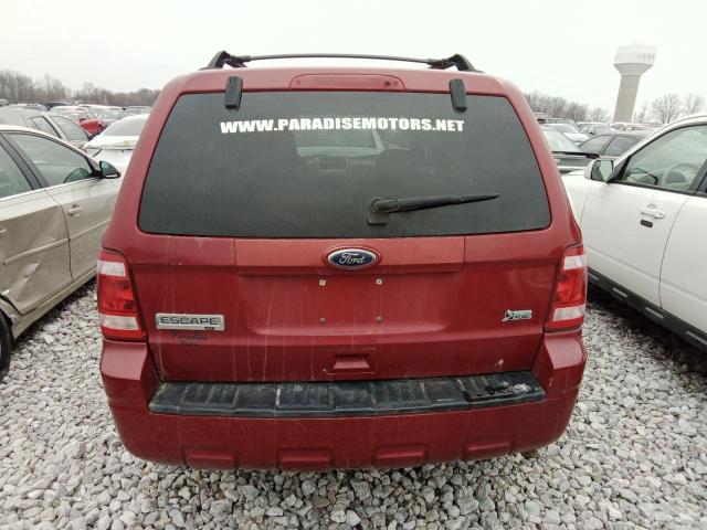 1FMCU0DG8BKA10318 - 2011 FORD ESCAPE XLT BURGUNDY photo 6