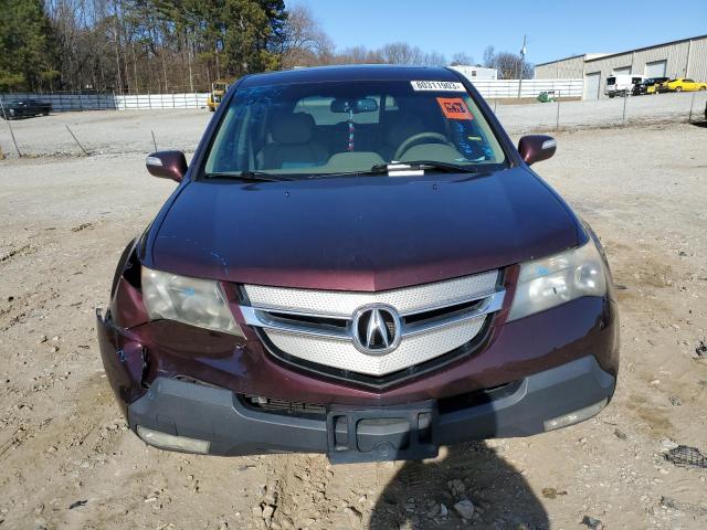 2HNYD28489H508794 - 2009 ACURA MDX TECHNOLOGY BURGUNDY photo 5