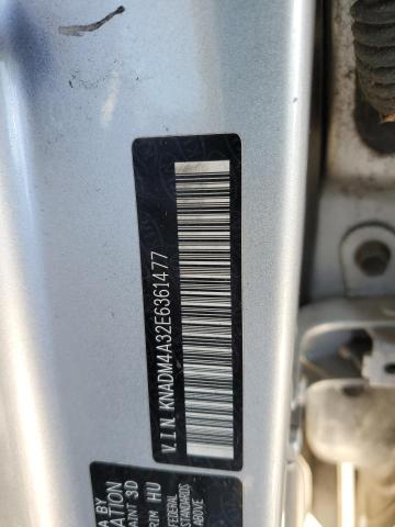 KNADM4A32E6361477 - 2014 KIA RIO LX WHITE photo 13